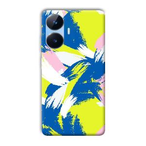 Blue White Pattern Phone Customized Printed Back Cover for Realme Narzo N55