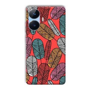Lines and Leaves Phone Customized Printed Back Cover for Realme Narzo N55