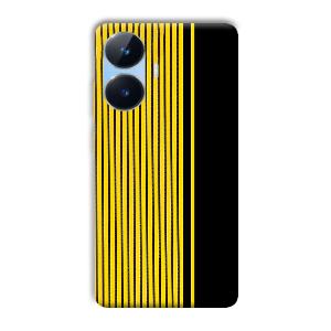 Yellow Black Design Phone Customized Printed Back Cover for Realme Narzo N55