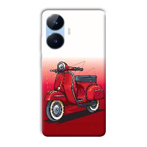 Red Scooter Phone Customized Printed Back Cover for Realme Narzo N55