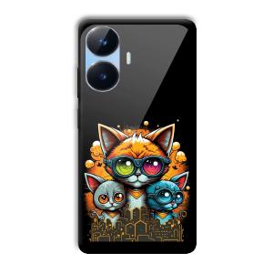 Cats Customized Printed Glass Back Cover for Realme Narzo N55