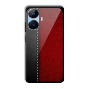 Leather Texture Customized Printed Glass Back Cover for Realme Narzo N55