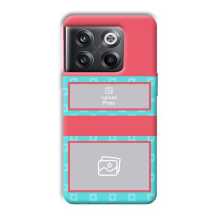 Blue Pink Customized Printed Back Case for OnePlus 10T 5G