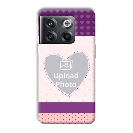 Purple Hearts Customized Printed Back Case for OnePlus 10T 5G