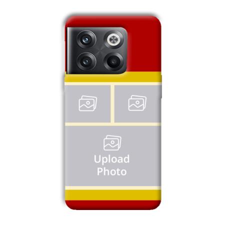 Red Yellow Collage Customized Printed Back Case for OnePlus 10T 5G