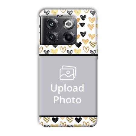 Small Hearts Customized Printed Back Case for OnePlus 10T 5G