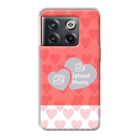 2 Hearts Customized Printed Back Case for OnePlus 10T 5G
