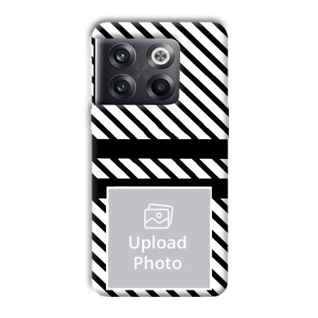 White Black Customized Printed Back Case for OnePlus 10T 5G