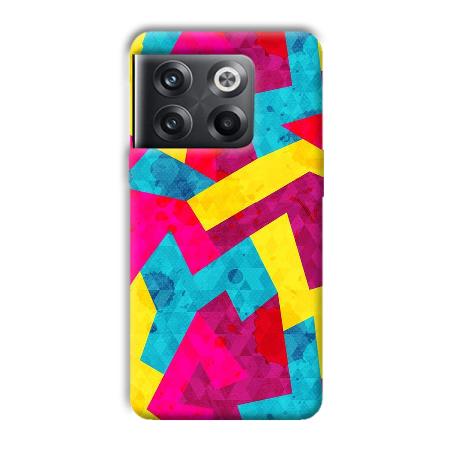 Pink Yellow Pattern Customized Printed Back Case for OnePlus 10T 5G