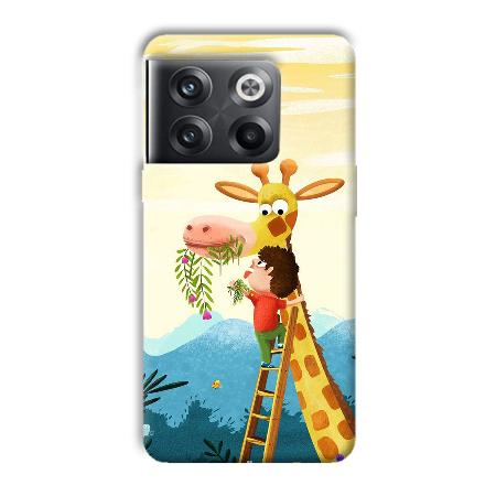 Giraffe & The Boy Customized Printed Back Case for OnePlus 10T 5G