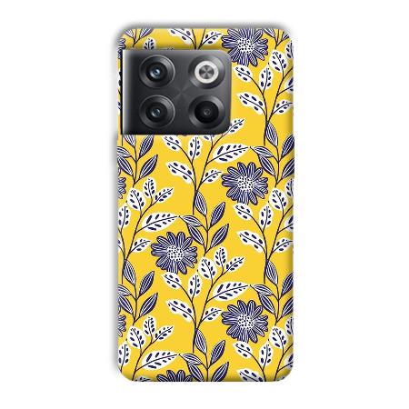 Yellow Fabric Design Customized Printed Back Case for OnePlus 10T 5G