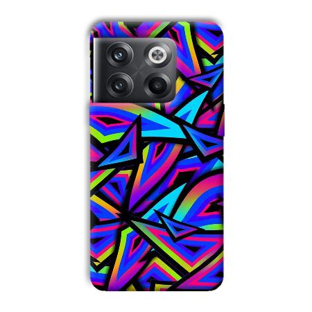 Blue Triangles Customized Printed Back Case for OnePlus 10T 5G