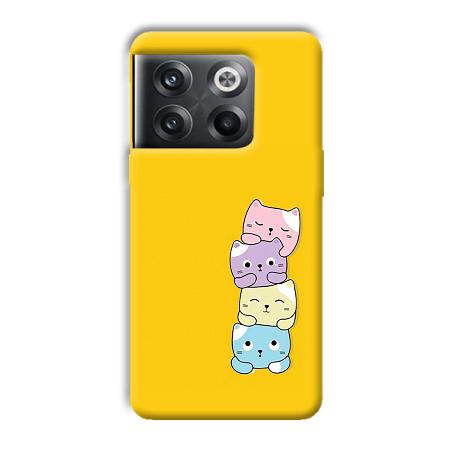 Colorful Kittens Customized Printed Back Case for OnePlus 10T 5G