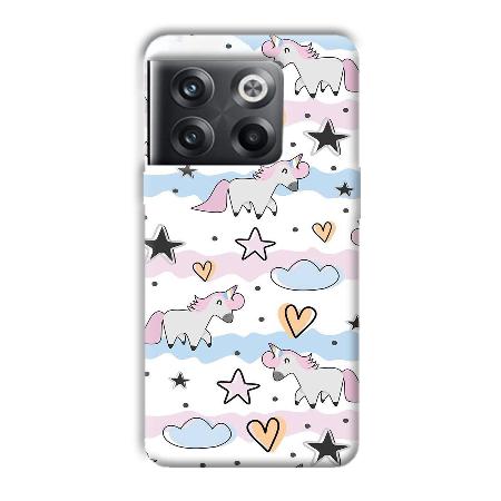 Unicorn Pattern Customized Printed Back Case for OnePlus 10T 5G