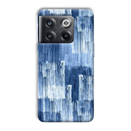 Blue White Lines Customized Printed Back Case for OnePlus 10T 5G