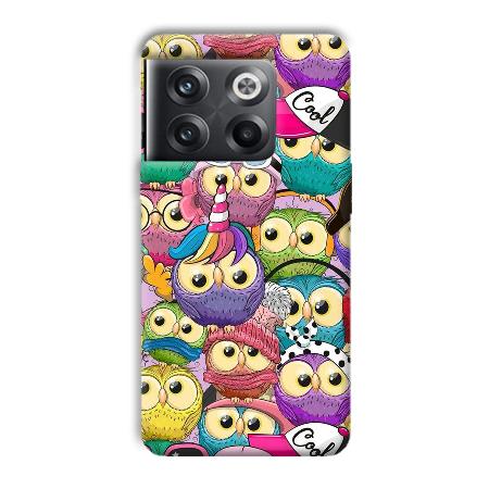Colorful Owls Customized Printed Back Case for OnePlus 10T 5G