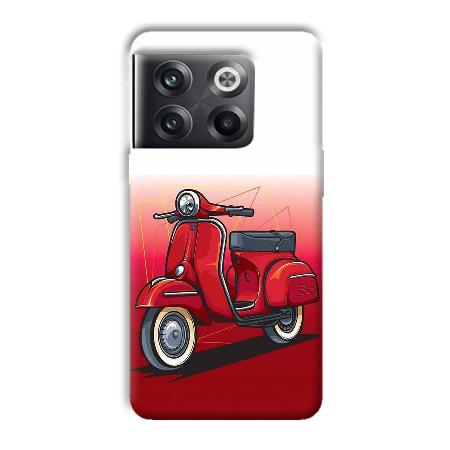 Red Scooter Customized Printed Back Case for OnePlus 10T 5G