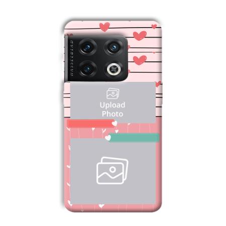 Pink Hearts Customized Printed Back Case for OnePlus 10 Pro 5G