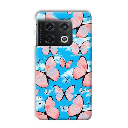 Pink Butterflies Customized Printed Back Case for OnePlus 10 Pro 5G