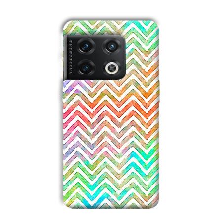 White Zig Zag Pattern Customized Printed Back Case for OnePlus 10 Pro 5G
