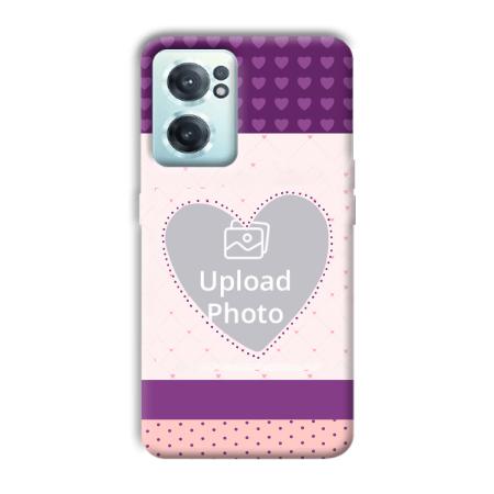 Purple Hearts Customized Printed Back Case for OnePlus Nord CE 2