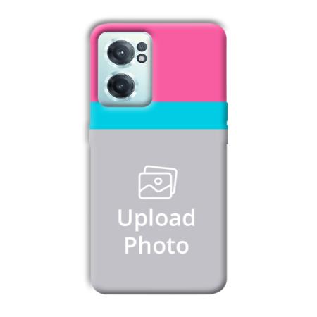 Pink & Sky Blue Customized Printed Back Case for OnePlus Nord CE 2