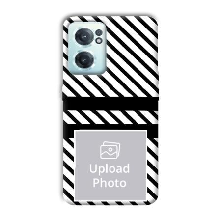 White Black Customized Printed Back Case for OnePlus Nord CE 2