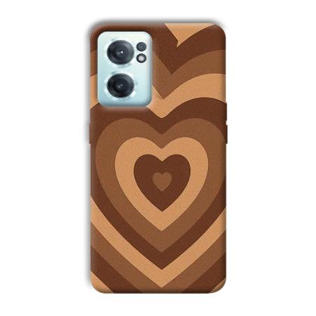 Brown Hearts Customized Printed Back Case for OnePlus Nord CE 2
