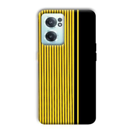 Yellow Black Design Customized Printed Back Case for OnePlus Nord CE 2
