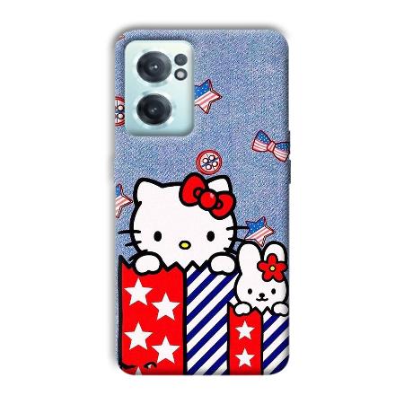 Cute Kitty Customized Printed Back Case for OnePlus Nord CE 2