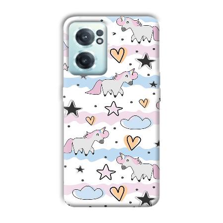 Unicorn Pattern Customized Printed Back Case for OnePlus Nord CE 2