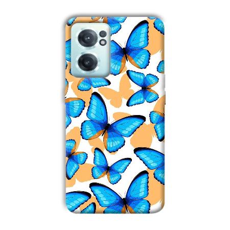 Blue Butterflies Customized Printed Back Case for OnePlus Nord CE 2