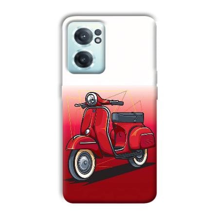 Red Scooter Customized Printed Back Case for OnePlus Nord CE 2