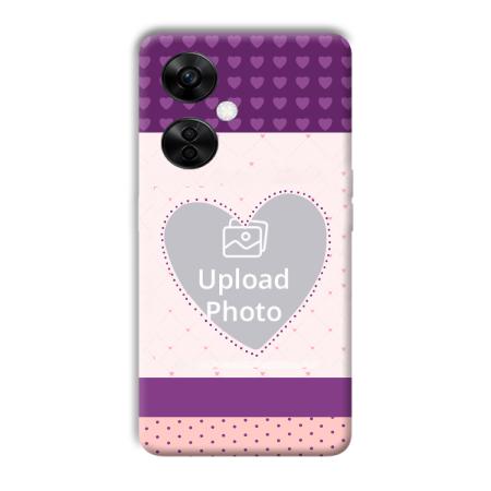 Purple Hearts Customized Printed Back Case for OnePlus Nord CE 3 Lite 5G