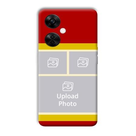 Red Yellow Collage Customized Printed Back Case for OnePlus Nord CE 3 Lite 5G
