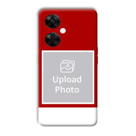 Red & White Customized Printed Back Case for OnePlus Nord CE 3 Lite 5G