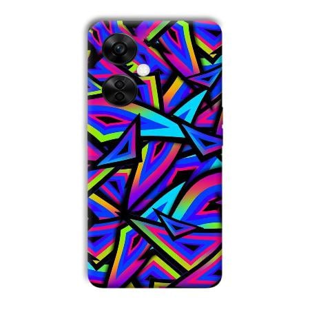Blue Triangles Customized Printed Back Case for OnePlus Nord CE 3 Lite 5G