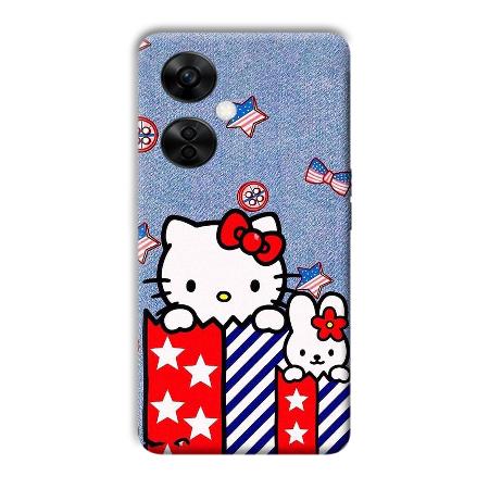 Cute Kitty Customized Printed Back Case for OnePlus Nord CE 3 Lite 5G
