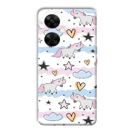 Unicorn Pattern Customized Printed Back Case for OnePlus Nord CE 3 Lite 5G