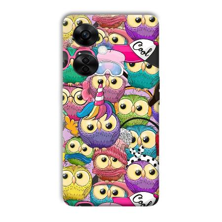 Colorful Owls Customized Printed Back Case for OnePlus Nord CE 3 Lite 5G