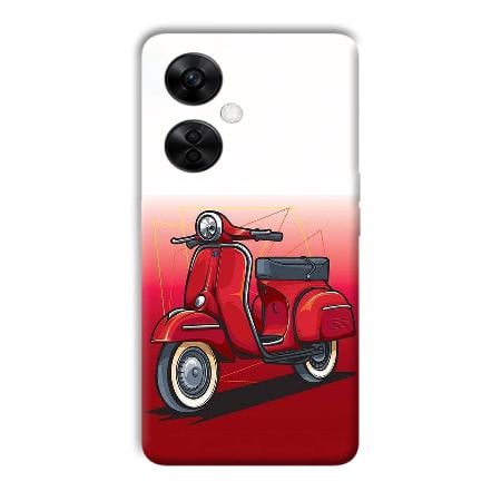 Red Scooter Customized Printed Back Case for OnePlus Nord CE 3 Lite 5G