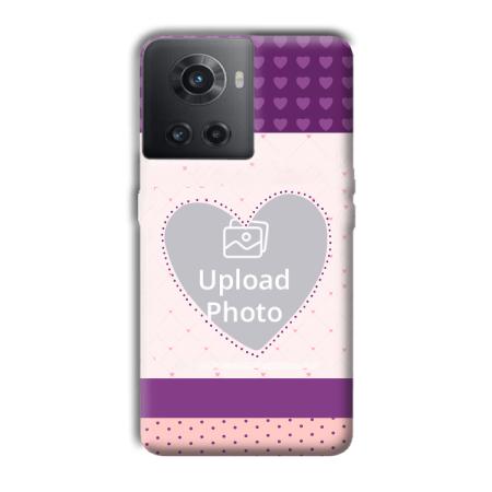Purple Hearts Customized Printed Back Case for OnePlus 10R 5G