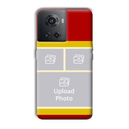 Red Yellow Collage Customized Printed Back Case for OnePlus 10R 5G