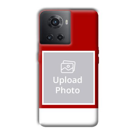 Red & White Customized Printed Back Case for OnePlus 10R 5G