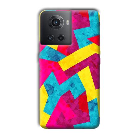 Pink Yellow Pattern Customized Printed Back Case for OnePlus 10R 5G