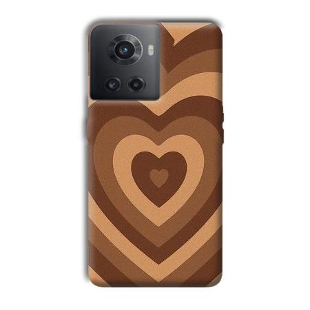 Brown Hearts Customized Printed Back Case for OnePlus 10R 5G