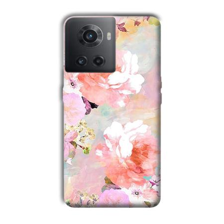 Floral Canvas Customized Printed Back Case for OnePlus 10R 5G