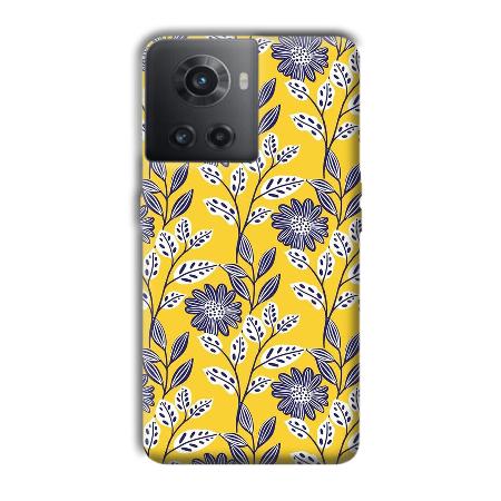 Yellow Fabric Design Customized Printed Back Case for OnePlus 10R 5G