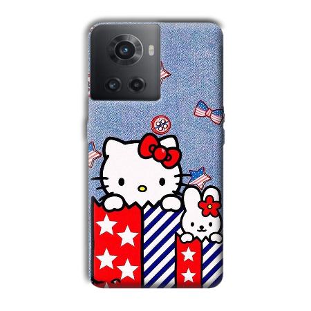 Cute Kitty Customized Printed Back Case for OnePlus 10R 5G
