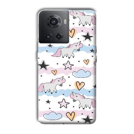 Unicorn Pattern Customized Printed Back Case for OnePlus 10R 5G